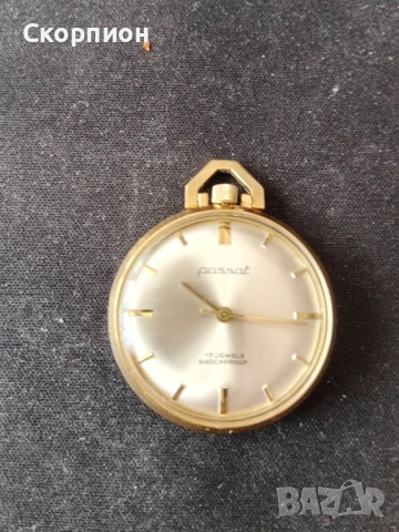 Швейцарски джобен часовник - PASAT - 17 - RUBELS с позлата, снимка 12 - Джобни - 51777420