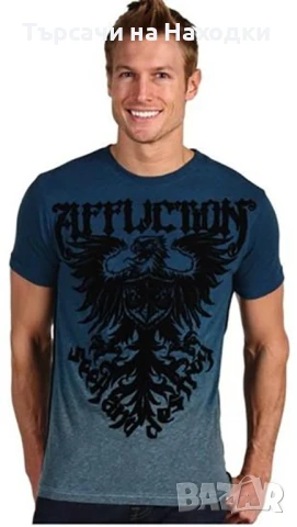 Мъжка тениска Affliction Employ Seek & Destroy Blue синя L Large