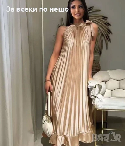 Дамска Дълга Рокля Солей - Налични Различни Цветове Код A677, снимка 4 - Рокли - 50706198