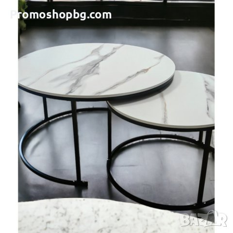 Комплект стифиращи холни маси, 2 броя, Мраморен ефект / Стифиращи маси, снимка 6 - Маси - 44422241
