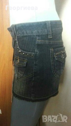 Черна дънкова пола и потник🍀❤S,M,M/L🍀❤арт.1014, снимка 6 - Комплекти - 29748759