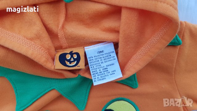 Блуза за Хелуин тиква размер 9 месеца, снимка 4 - Бебешки блузки - 42410509