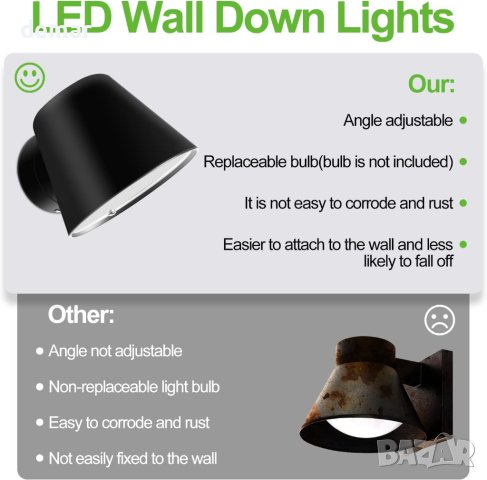 Вътрешна/външна стенна лампа FUDESY, снимка 4 - Лампи за стена - 42222185