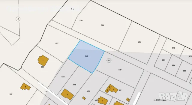 Парцел 1237кв.м., с.Дюлино  , снимка 1