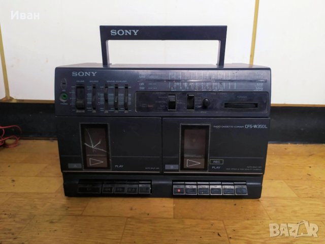 Радио касетофон Sony Сони с тонколони Автентичен Ретро в ...