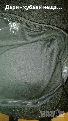 Блестяща черна рокля 👗🍀S, M👗🍀арт.4003, снимка 4 - Комплекти - 35074934