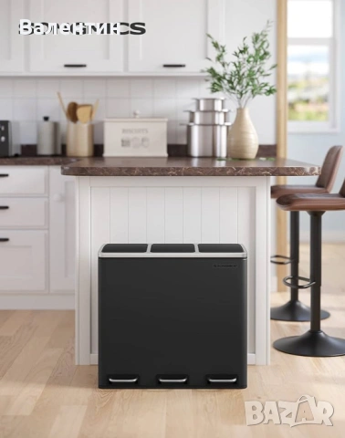 Кухненски кош за рециклиране Songmics, снимка 3 - Други - 53117890