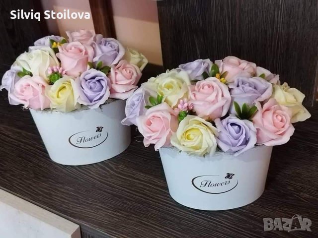 Луксозна кутия със сапунени рози, снимка 5 - Подаръци за жени - 38515639