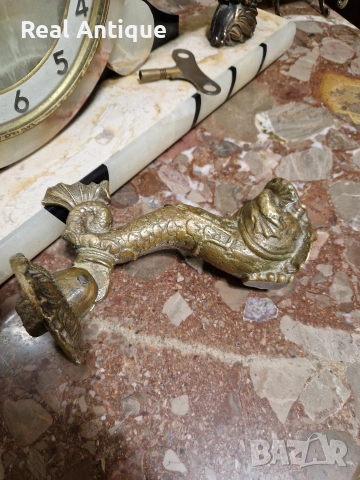 Стара находка рядко антикварно бронзово чукало за врата , снимка 4 - Антикварни и старинни предмети - 54242939