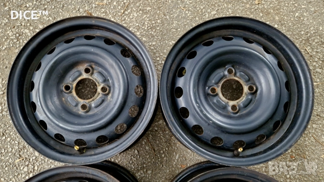 Нисан Рено 14 4х100 железни джанти Nissan Renault 4x100, снимка 4 - Гуми и джанти - 51917390