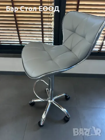 Бар стол на колелца Brooklyn chrome с доставка и 2г гаранция, снимка 3 - Столове - 47917350