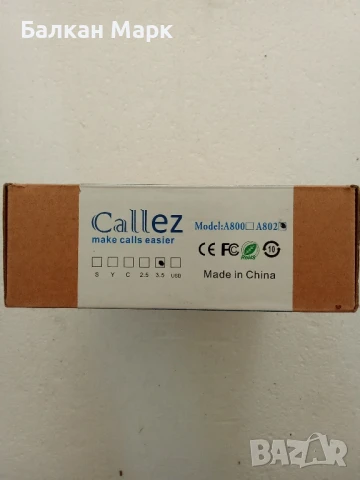 Продавам: Callez A802 – Нови слушалки за колцентър с 3,5 мм жак