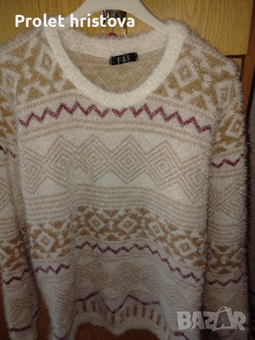 Топъл, пухкав пуловер, снимка 1 - Блузи с дълъг ръкав и пуловери - 42757207