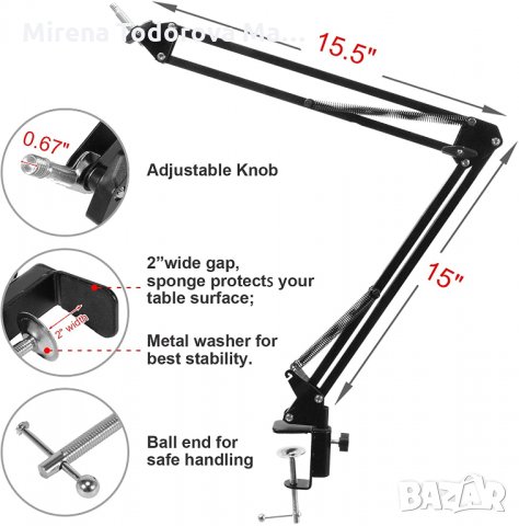Универсален студио микрофон Voilamart, снимка 3 - Микрофони - 35506703