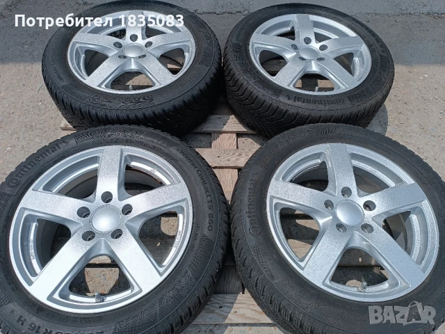 Лети джанти 16ки 5х112 OZ + зимни гуми 205/55/16 Continental, снимка 2 - Гуми и джанти - 50449287