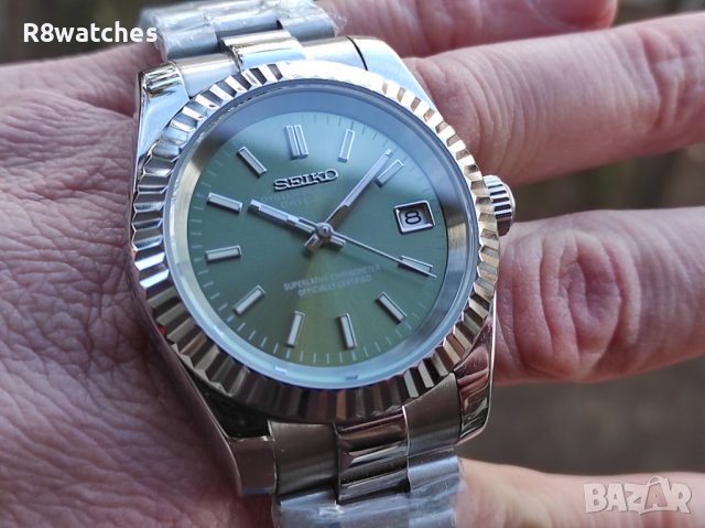 Seiko Mod datejust Olive dial 40mm, снимка 1