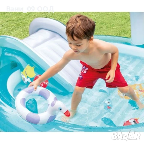 Детски басейн Intex с пързалка и пръскалка, снимка 3 - Басейни и аксесоари - 50654728