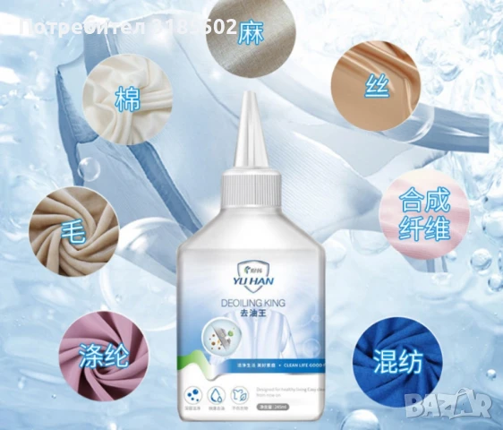 Препарат за почистване на мазни петна от дрехите/  Ефективно отстранява всякакви мазни петна, като п, снимка 11 - Препарати за почистване - 51219197