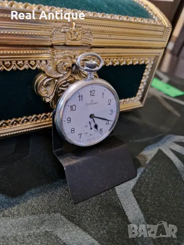 Прекрасен голям антикварен швейцарски джобен часовник CORTEBERT , снимка 5 - Антикварни и старинни предмети - 49333894