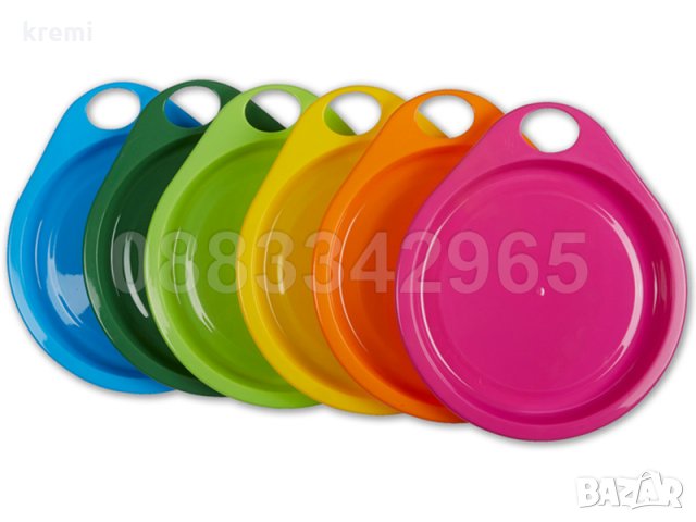 НОВИ! Поднос с 6 чинии къмпинг, парти сет, снимка 2 - Чинии - 31395707