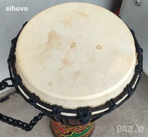 Голяма тарамбука, джембе, снимка 7 - Антикварни и старинни предмети - 52559302