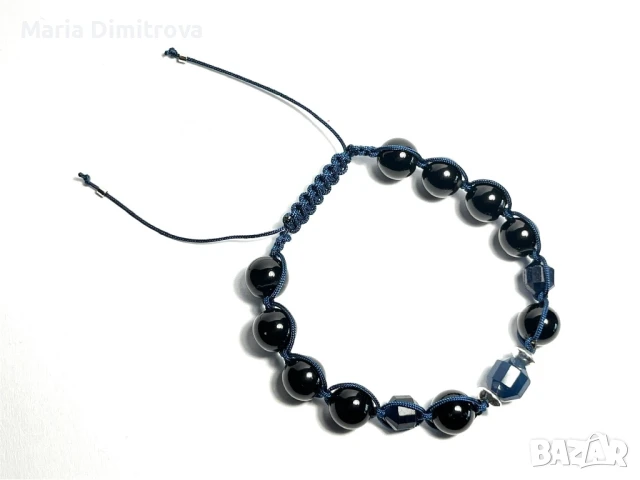 Гривни шамбала с кристали и сребо, снимка 5 - Гривни - 51154267