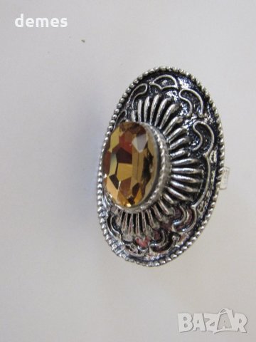  Елегантен пръстен с камък, нов, снимка 6 - Пръстени - 33883890