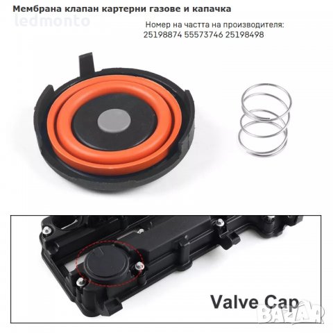 Мембрана клапан картерни газове PCV капачка Opel ASTRA CORSA MERIVA 55573746, снимка 5 - Части - 40074578