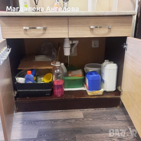 Дървен шкаф - горна и долна част+етажерка, снимка 4 - Шкафове - 51890196