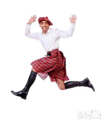 Килт - шотландска карнавална карирана пола+ шапка, снимка 2 - Други - 44269830