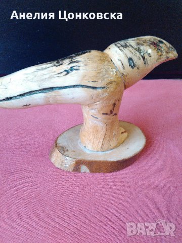 Дървен настолен орел,ръчно изработен, снимка 3 - Сувенири от дърво - 39780105