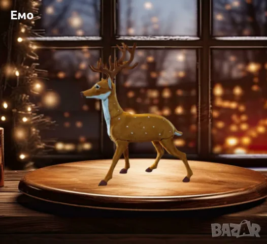 Елегантен коледен елен – Перфектната празнична декорация: Раземир - 15 см ,23 см, 60 см, 85 см, снимка 7 - Декорация за дома - 48022470