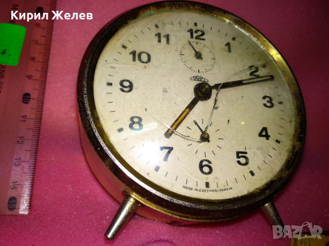 PRIM MADE IN CZECHOSLOVAKIA Стар МЕХАНИЧЕН КОЛЕКЦИОНЕРСКИ ЧЕХОСЛОВАШКИ БУДИЛНИК - ПРИМ 30611, снимка 2 - Антикварни и старинни предмети - 44549503