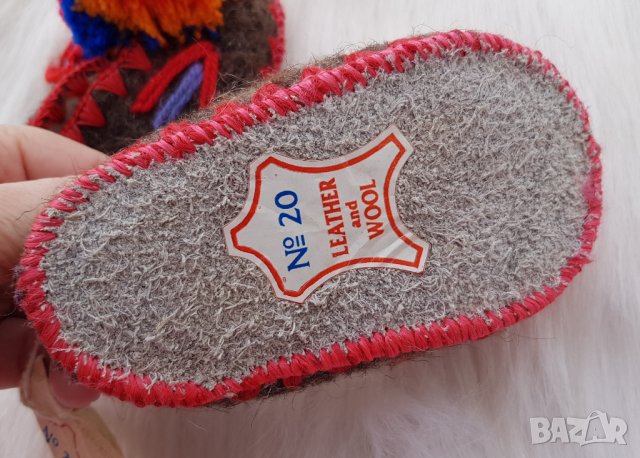  Детски пантофи от чиста вълна №19/20 - НОВИ, снимка 10 - Детски пантофи - 35026084