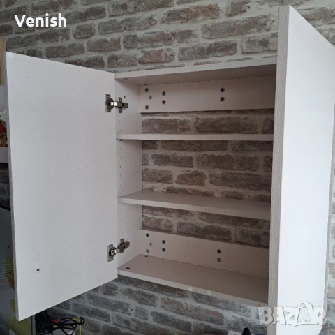Бял шкаф  МДФ, снимка 4 - Секции и витрини - 53885434
