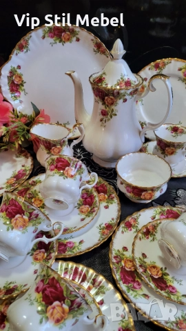 Сервиз Royal Albert, Old County Rose , снимка 4 - Сервизи - 52809753