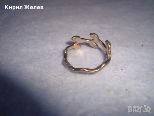 ПОСРЕБРЕН ФЛОРАЛЕН СТАР МЕДЕН ФИН ПРЪСТЕН 29136, снимка 4 - Пръстени - 37412635