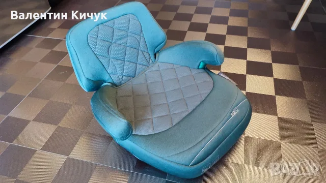 Седалка Isofix за кола за деца с височина от 125 см, зелено. Chipolino Safy. Абсолютно като ново.