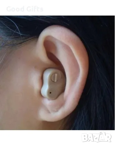 Дискретен Мини слухов апарат/слушалка хендсфрий XB-101,128 dB, 3 аксесоара, снимка 3 - Други - 47506889