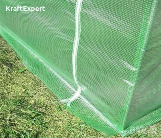 Тунелна оранжерия 800x300x200cm с 2 Врати и 16 прозореца, снимка 4 - Оранжерии - 50563170