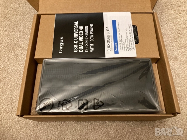 Универсална докинг станция Targus DOCK190-C USB-C/A • 100 W • Dual 4K, снимка 6 - Други - 52270173