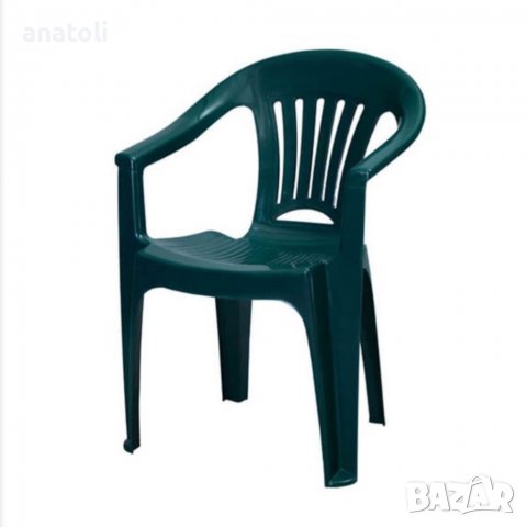  зелени 5 стола от Германия , снимка 1 - Градински мебели, декорация  - 37149274