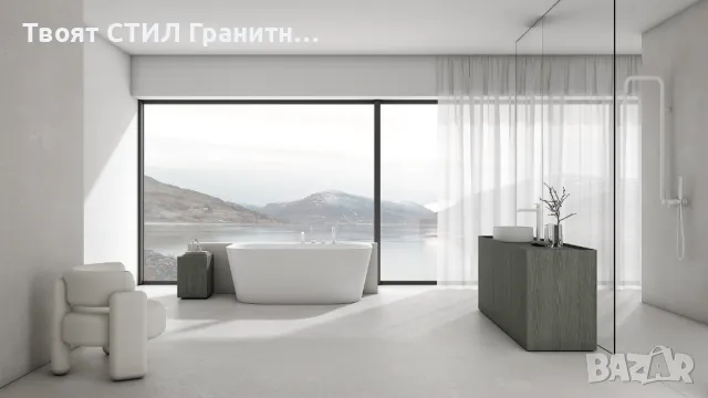 Бял висок смесител за Баня модел Silia Bianco Up, снимка 2 - Смесители - 48132278