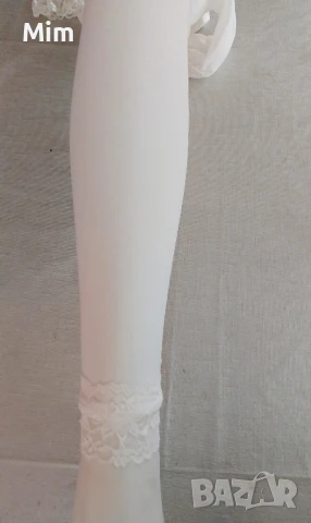  М/Л 30 ден Бял клин/ чорапогащник/ с дантела , снимка 2 - Бельо - 51011343
