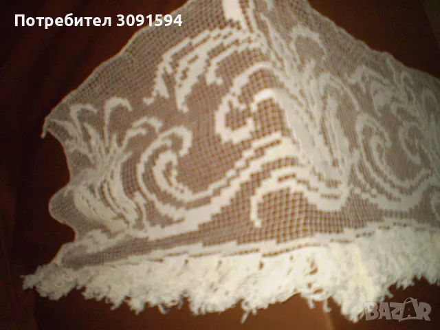 Старинна дантелена завеса Ръчно изработена дантела, снимка 5 - Други ценни предмети - 48439652