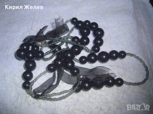 СТИЛНО ВЕЧЕРНО МЪНИСТЕНО ВИНТИДЖ - АРТ КОЛИЕ с КОПРИНЕНИ ПАНДЕЛКИ 17413, снимка 3 - Колиета, медальони, синджири - 37900507