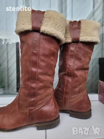 Естествена кожа дамски ботуши 40 номер, снимка 3 - Дамски ботуши - 48154975