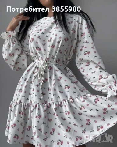 Дамски рокли с флорални мотиви, снимка 1