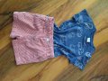 Лот Къси панталонки и тениска, снимка 1 - Комплекти за бебе - 38177251
