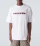 GUCCI White Web Logo Print Oversized Fit Мъжка Тениска size S (L), снимка 1